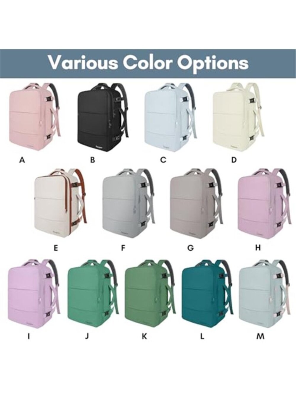 Carry on Backpack for Men Women, Luggage Laptop Backpack for Airplane Travel - Picture 2 of 7